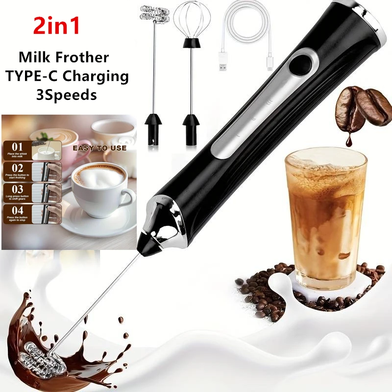 Barista at Home for $4? This Wireless Milk Frother & Egg Beater is a Must-Have!